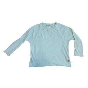 Tommy Hilfiger Sport Womens Large Roll-Tab Lightweight Slub Shirt